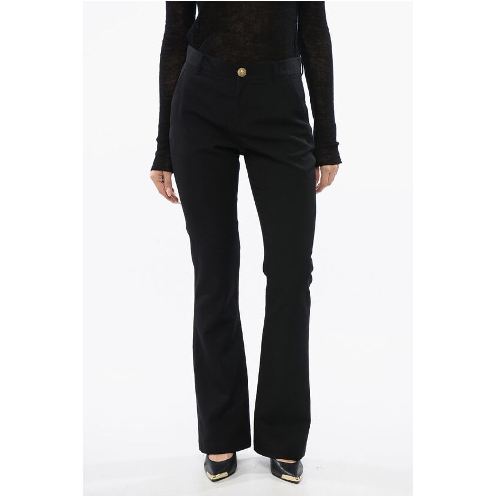 Balmain Flare-Fit Pants With Jewel Buttons