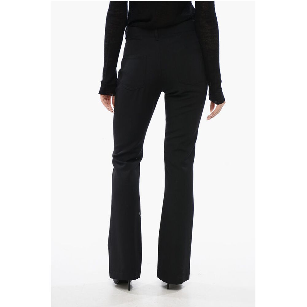Balmain Flare-Fit Pants With Jewel Buttons