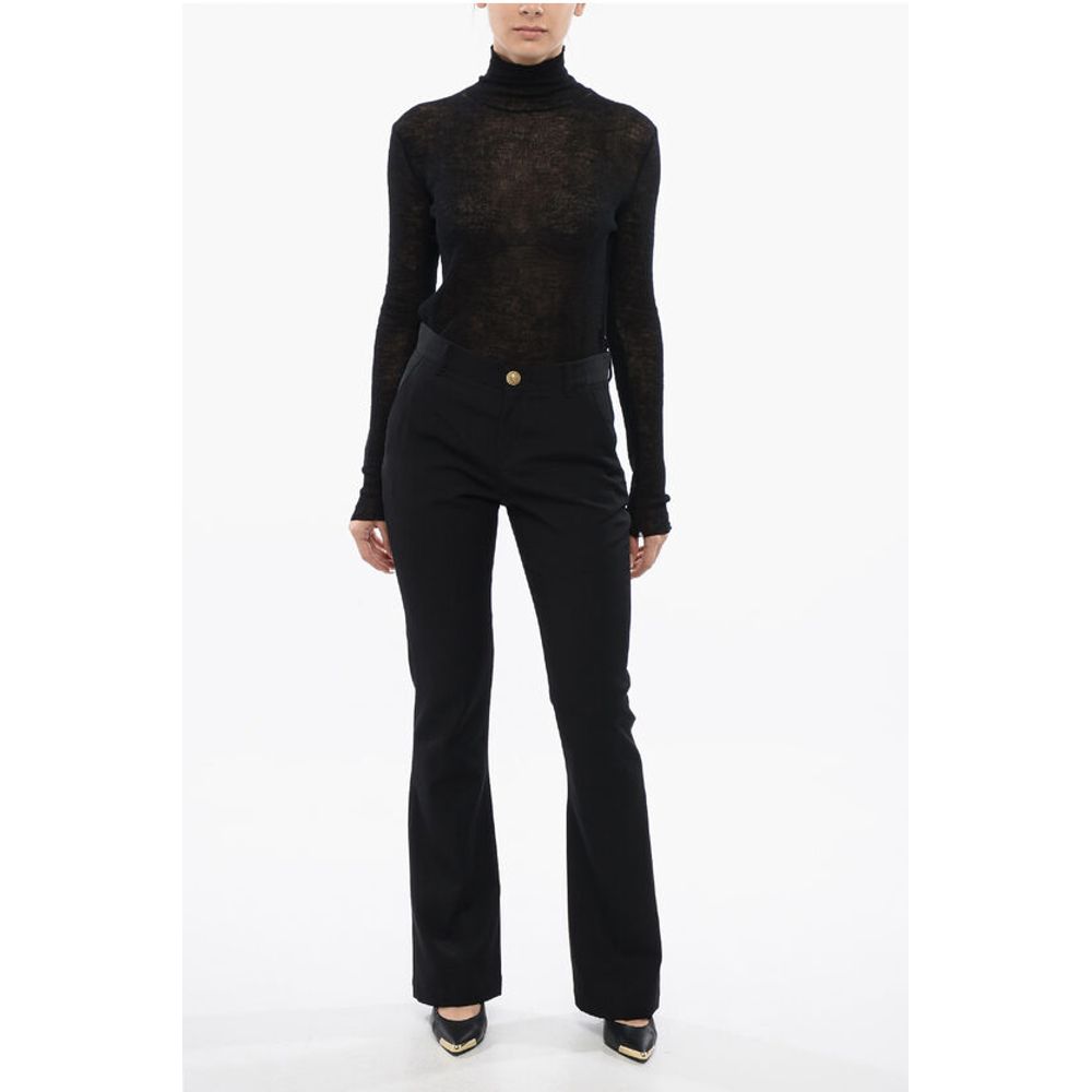 Balmain Flare-Fit Pants With Jewel Buttons