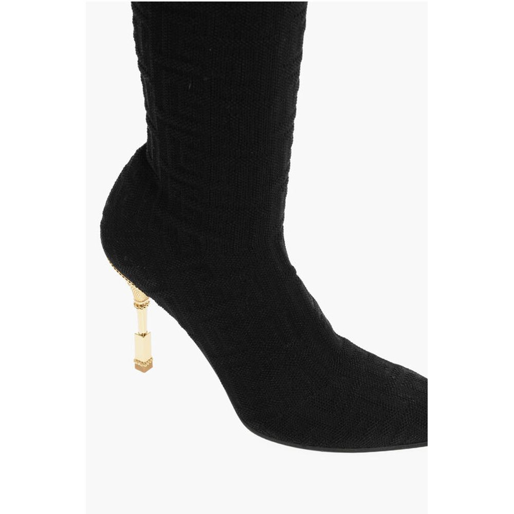 Balmain Monogrammed Over-the-knee Boots