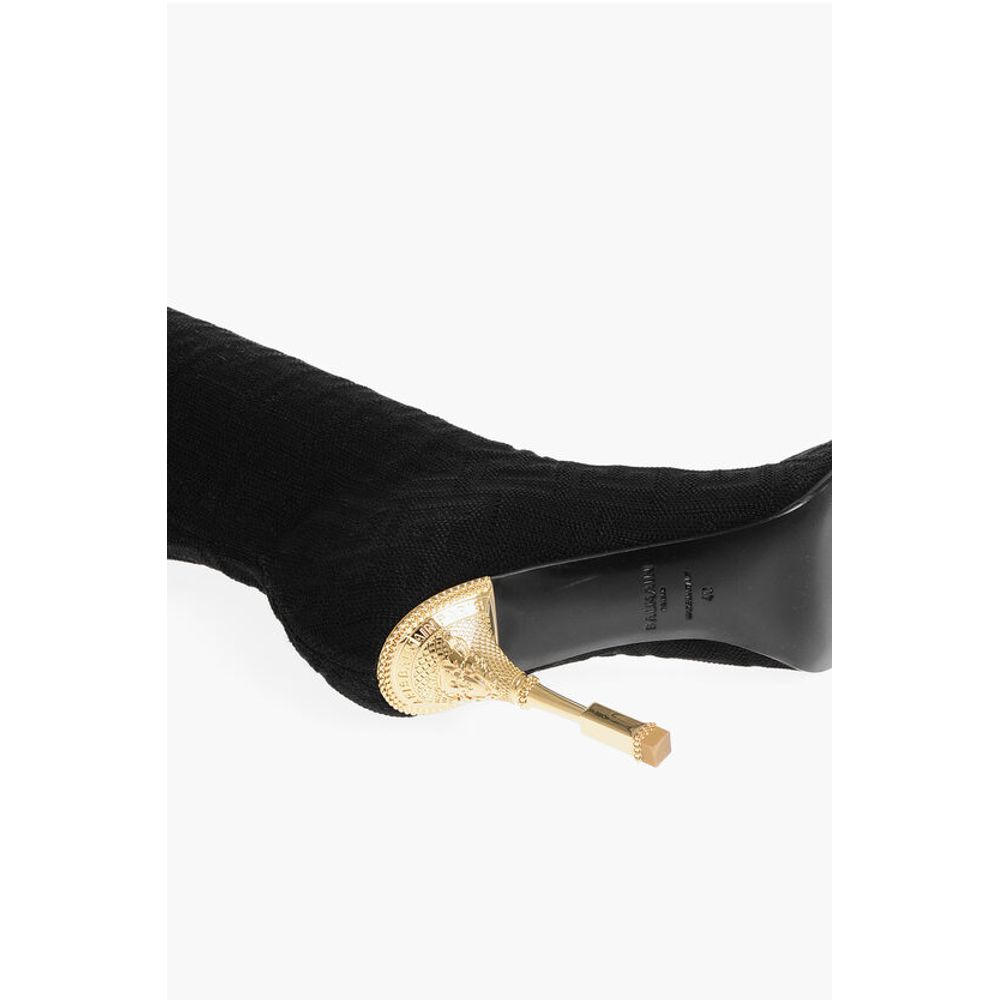 Balmain Monogrammed Over-the-knee Boots