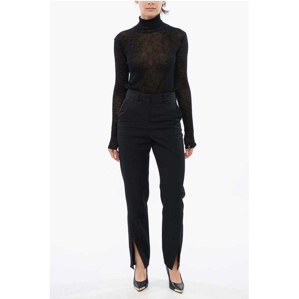 Balmain High Waisted Pants With Side Slits