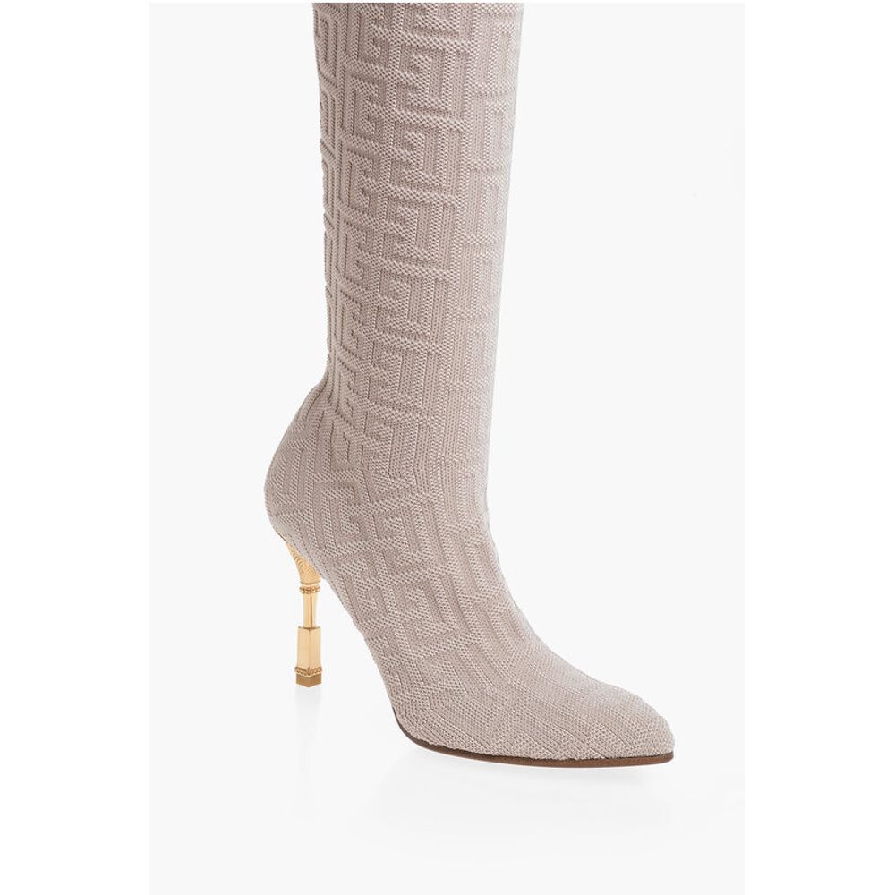 Balmain Monogrammed Over-the-knee Boots