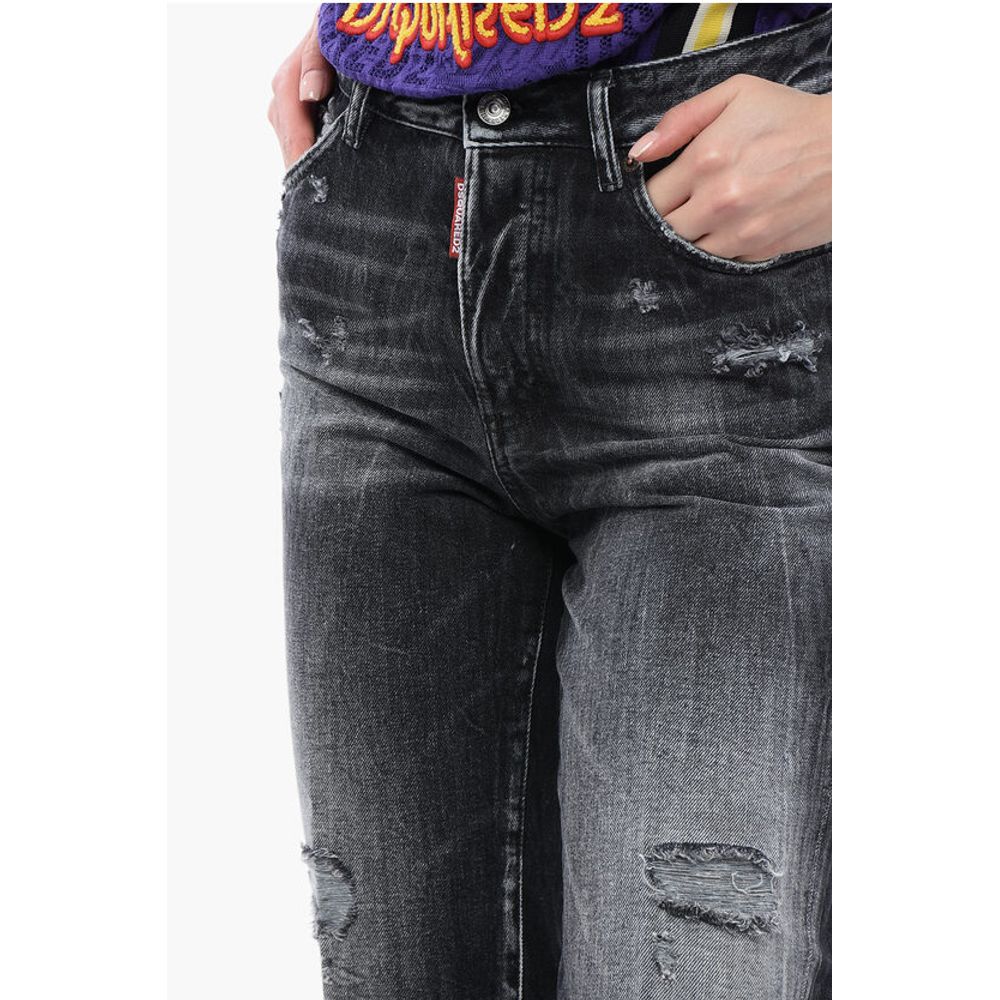 Dsquared² Distressed Boston Fit Denims 18cm