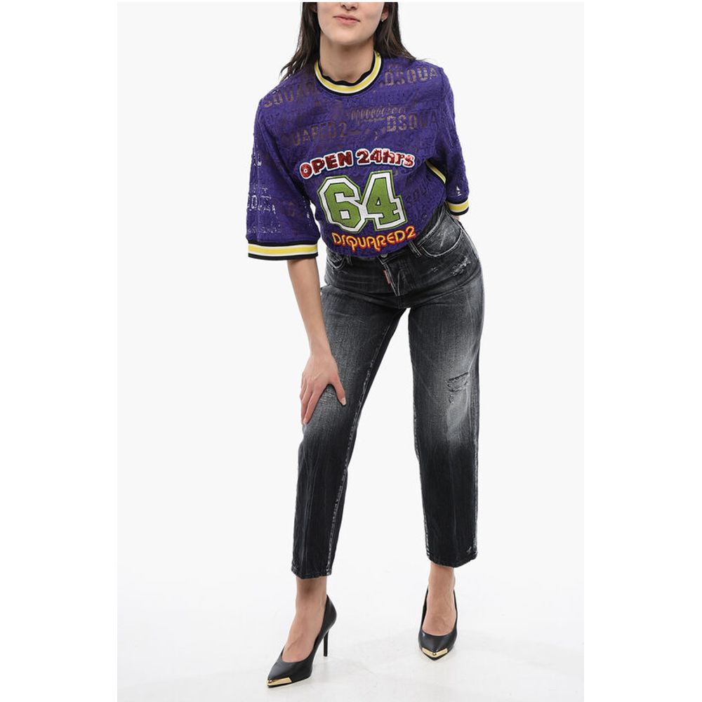 Dsquared² Distressed Boston Fit Denims 18cm