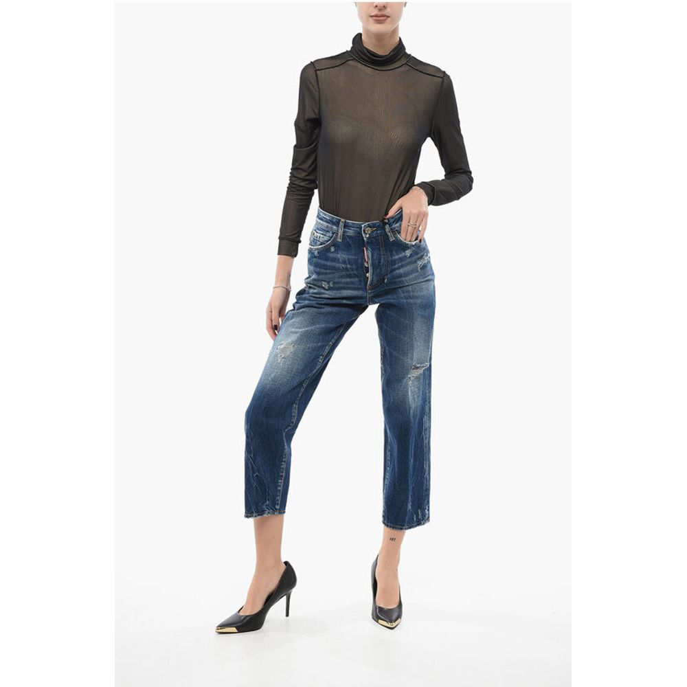 Dsquared² Distressed Boston Fit Denims 18cm