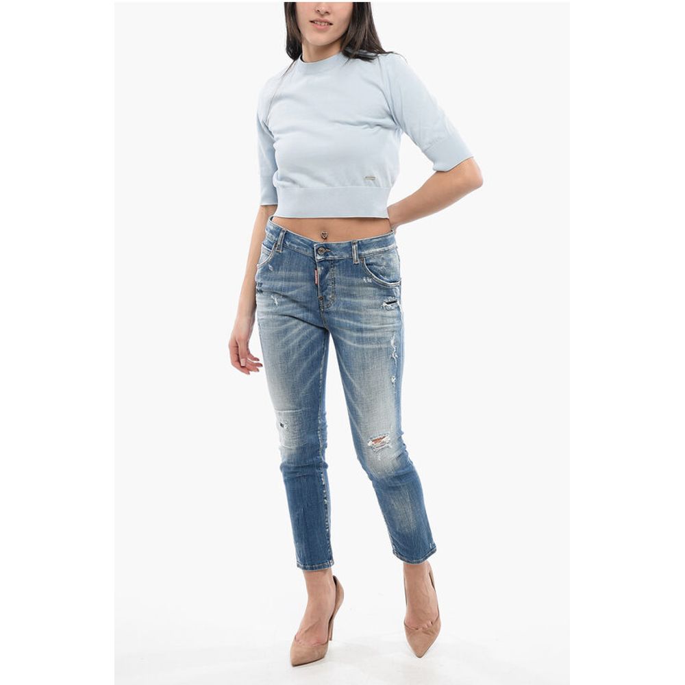 Dsquared² Cool Girl Fit Delavè Denims 14cm