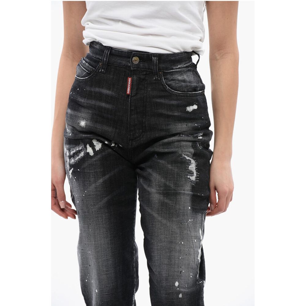 Dsquared² Distress Detailed 80'S Fit Delavè Denims 14cm