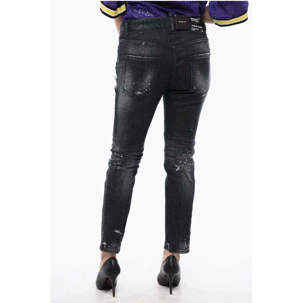 Dsquared² Distressed Cool Girl Fit Denims 15cm