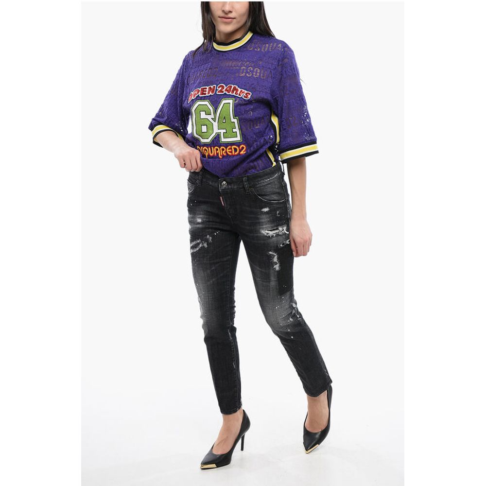 Dsquared² Distressed Cool Girl Fit Denims 15cm