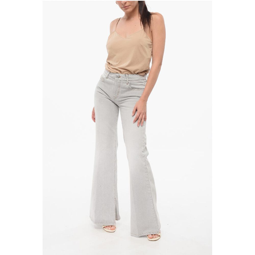 Ami Alexandre Mattiussi Stone Washed Bootcut Denims with Ankle Splits 30cm