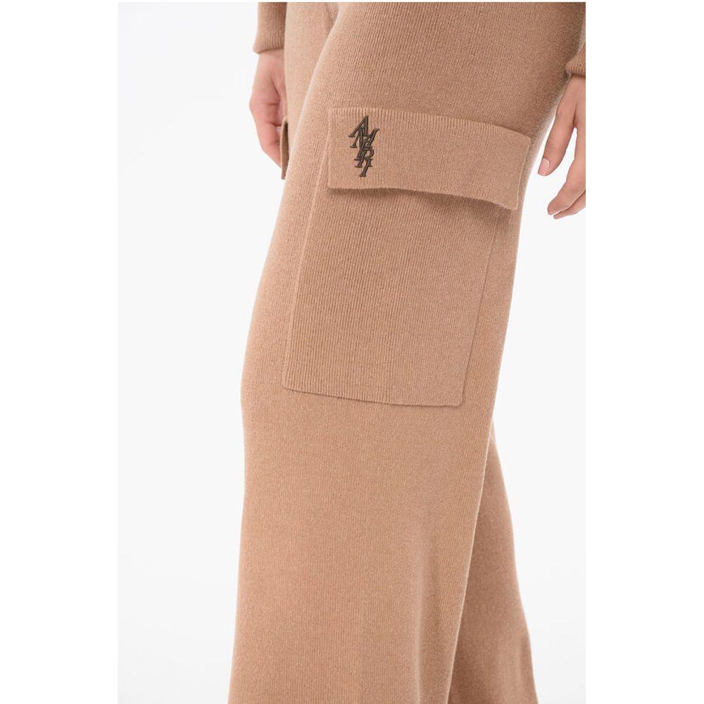 Amiri Cashmere Blend Cargo Pants with Elastic Waistband