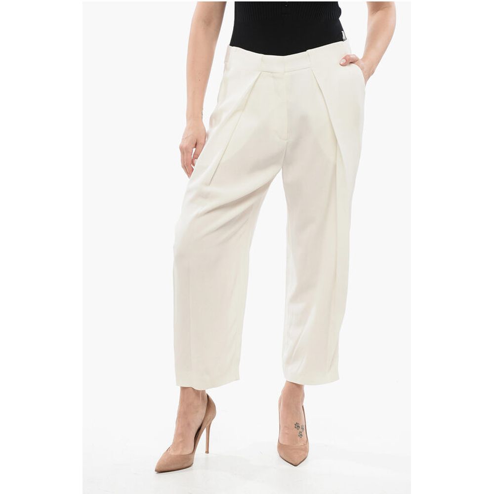 Balmain Single-pleated Viscose Tapered Fit Pants