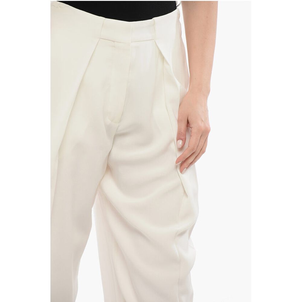 Balmain Single-pleated Viscose Tapered Fit Pants