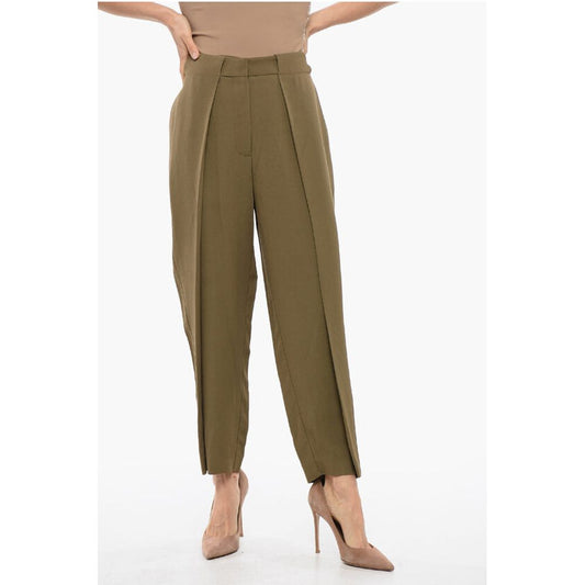 Balmain Single-pleated Viscose Tapered Fit Pants