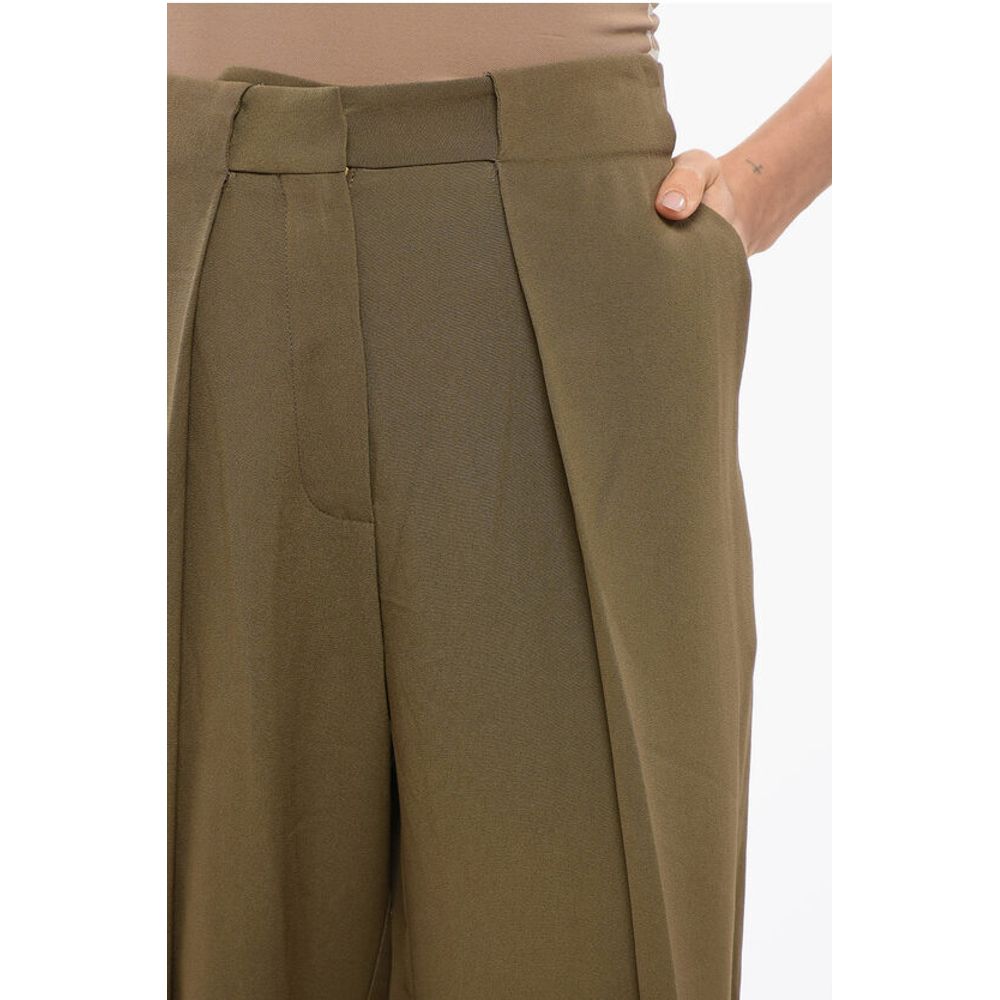 Balmain Single-pleated Viscose Tapered Fit Pants