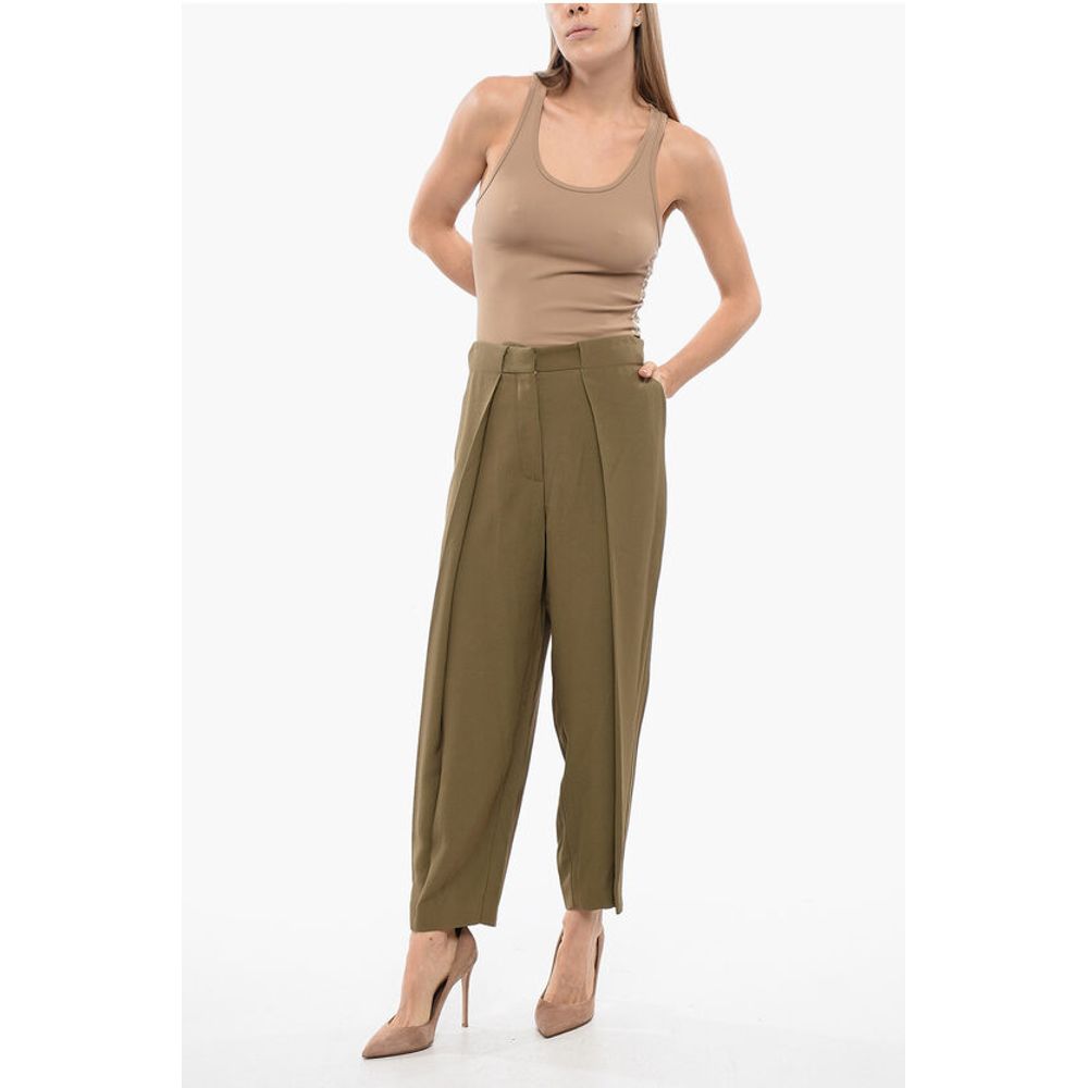 Balmain Single-pleated Viscose Tapered Fit Pants