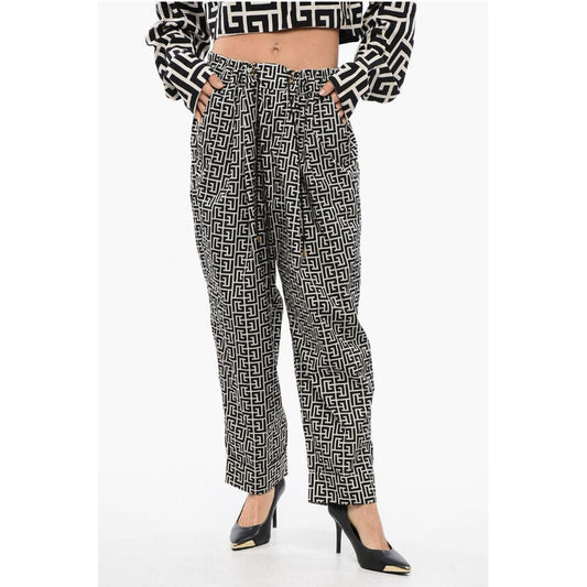 Balmain Monogrammed Joggers with Drawstring