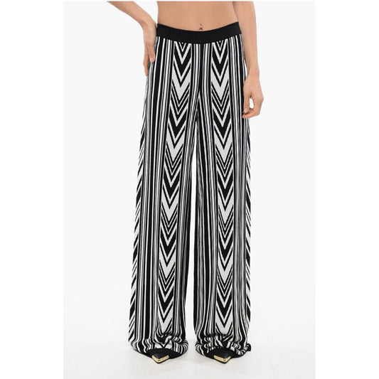 Balmain Wide-Fit Pants With Geometric Pattern