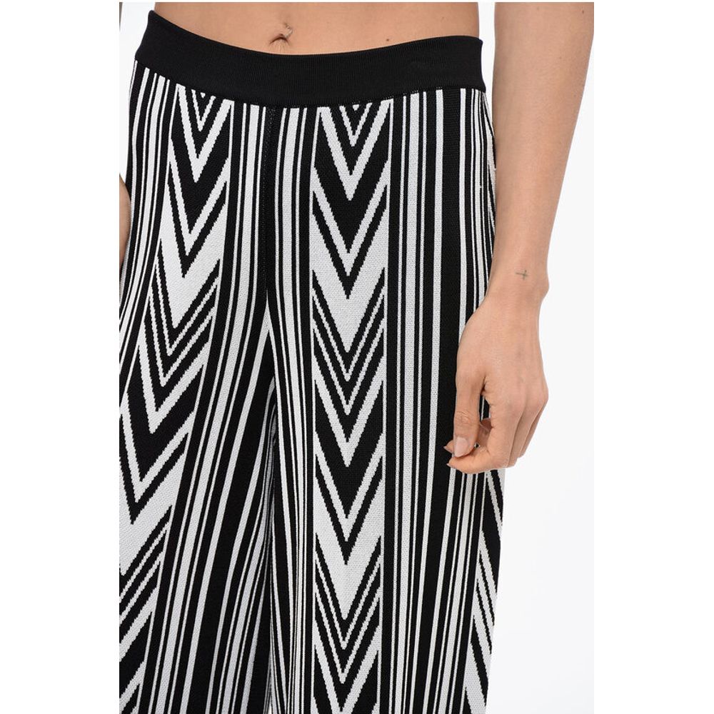 Balmain Wide-Fit Pants With Geometric Pattern