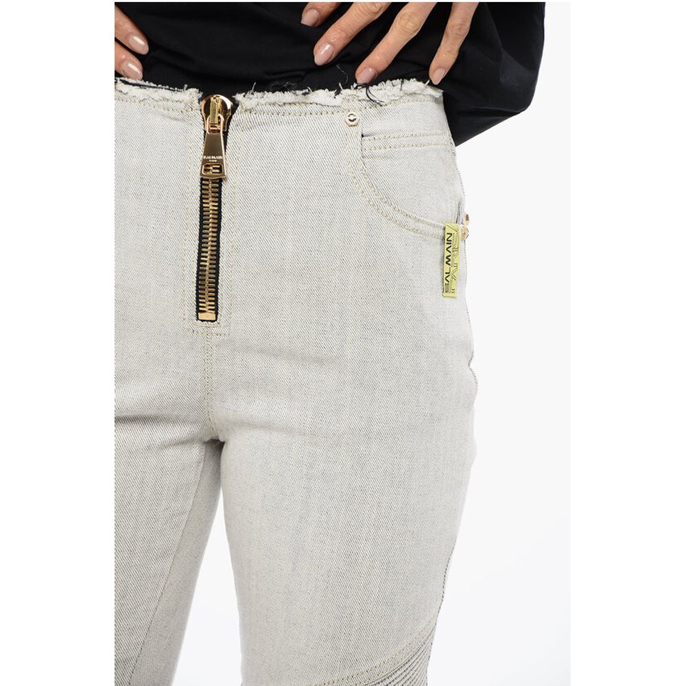 Balmain Ultra Skinnt Denims with Raw-cut Details