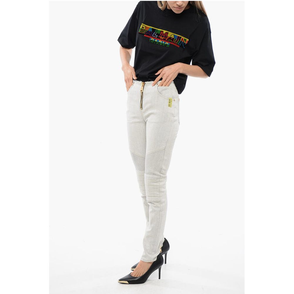 Balmain Ultra Skinnt Denims with Raw-cut Details