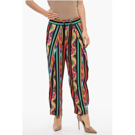 Balmain Printed Silk HAREM Pants
