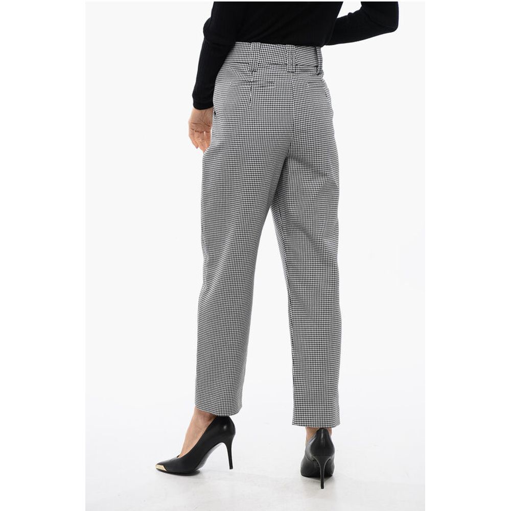 Balmain Houndstooth High-waisted Pants
