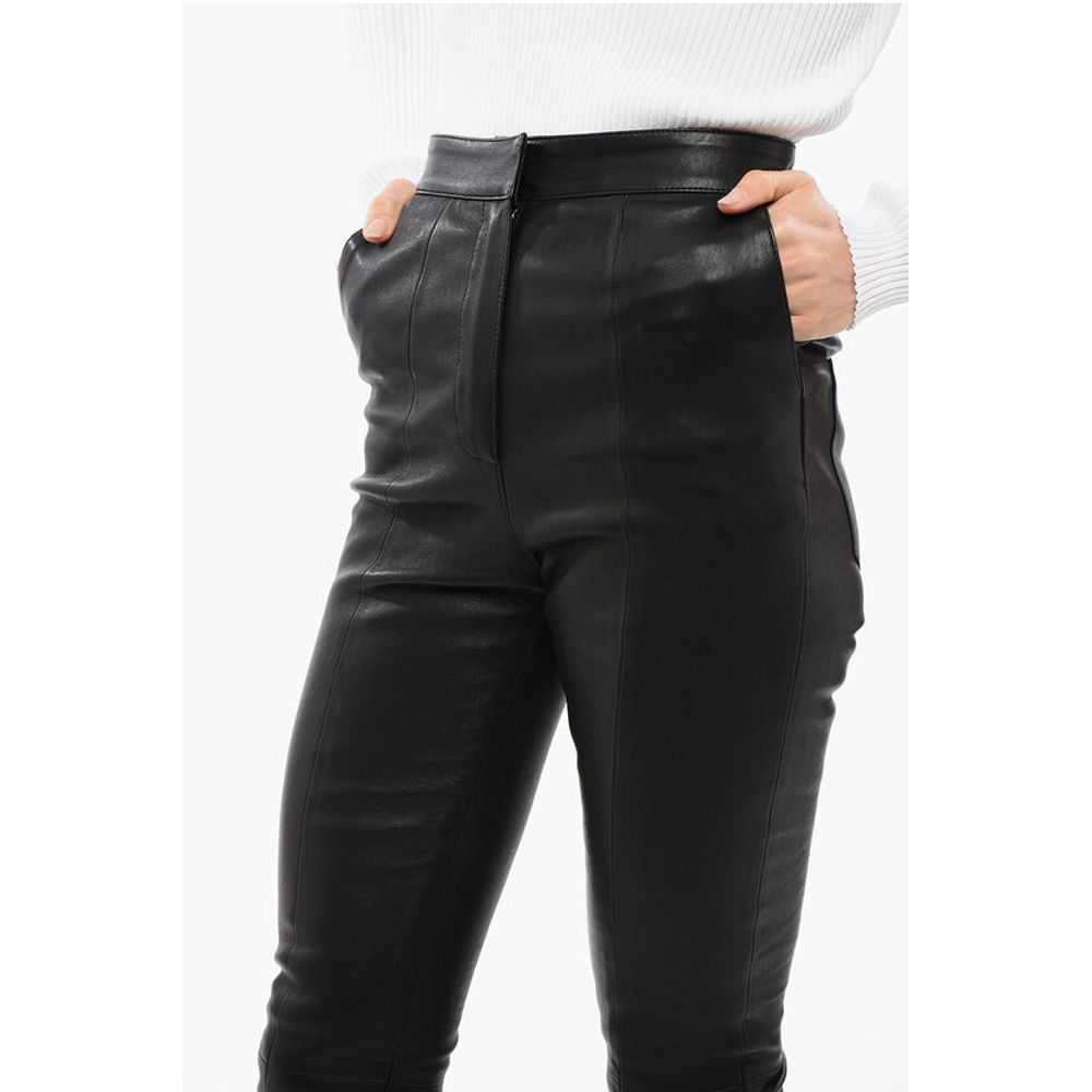 Balmain High-Waisted Skinny fit Leather Pants