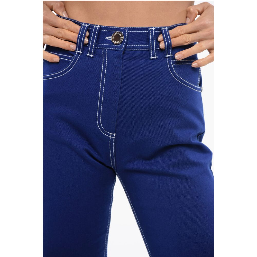 Balmain High-waisted Skinny Denims with Visible Stitching