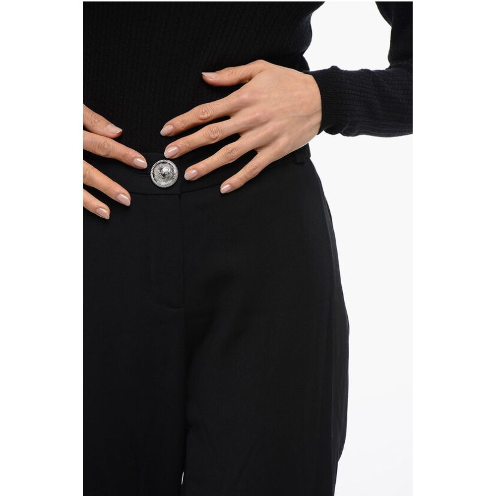 Balmain Low-rise Pants With Jewel Button