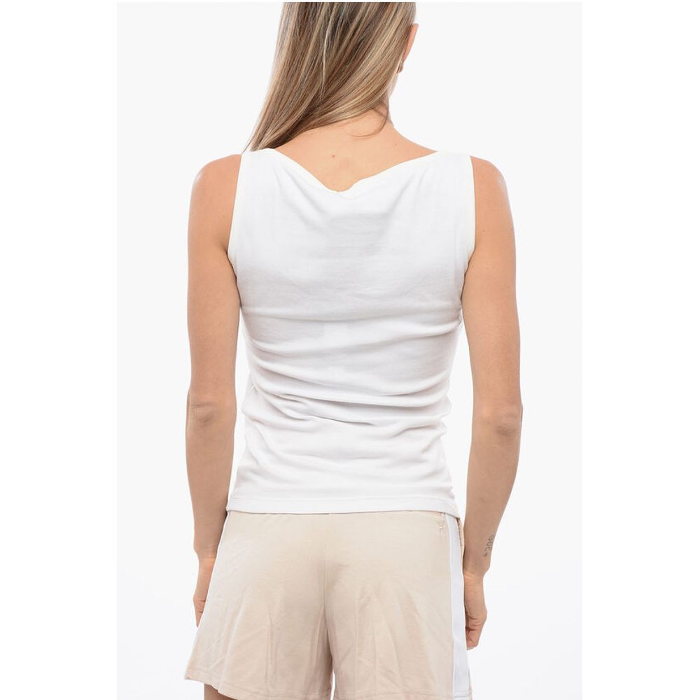 John Richmond Ribbed GAYA Tank Top with Heart Application