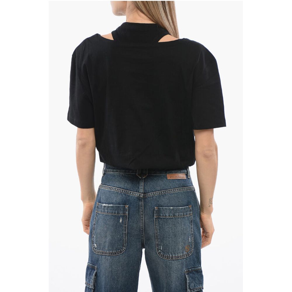 John Richmond Cropped SADAO T-shirt with Double Layer