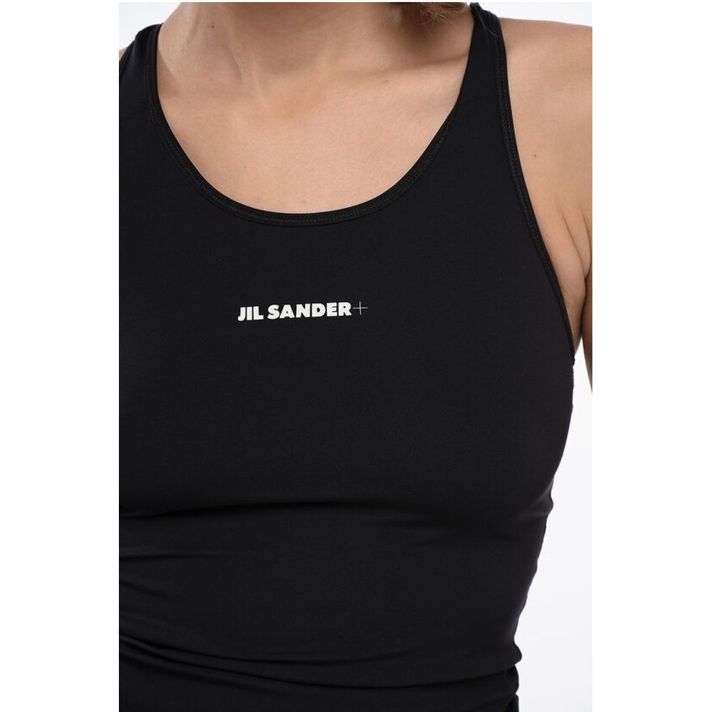 Jil Sander Tech Fabric Tank Top with Printed Logo