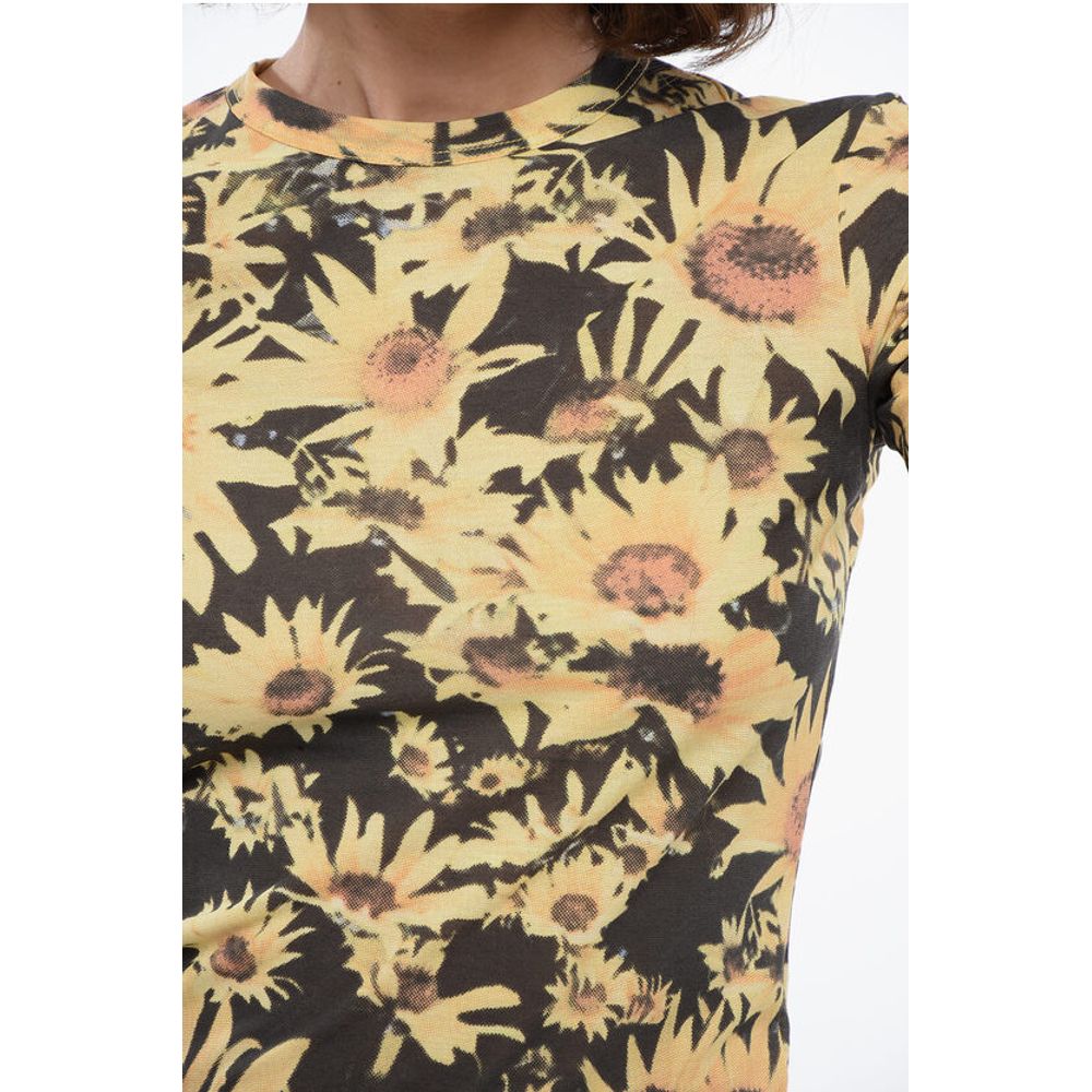 Jil Sander Crew Neck SUNFLOWER Tech Cotton T-Shirt