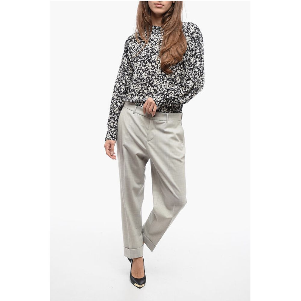 Berwich Stretchy Wool Pants with Elastic Waist Band