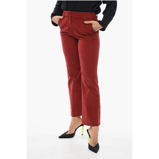 True Royal Corduroy Low-Waist Pants with Flared Fit