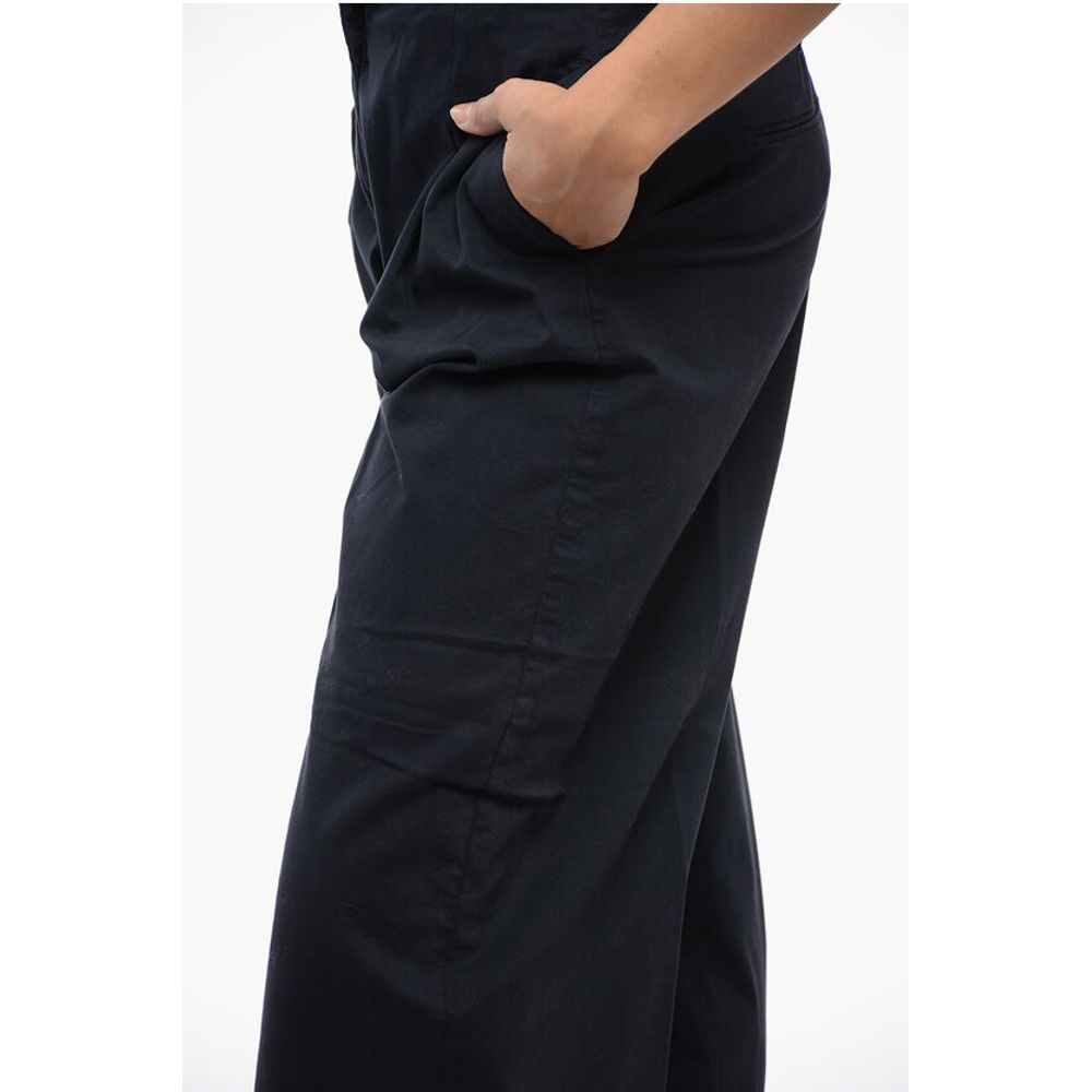 Fabiana Filippi Wide-Leg Cropped Pants with Half Belt