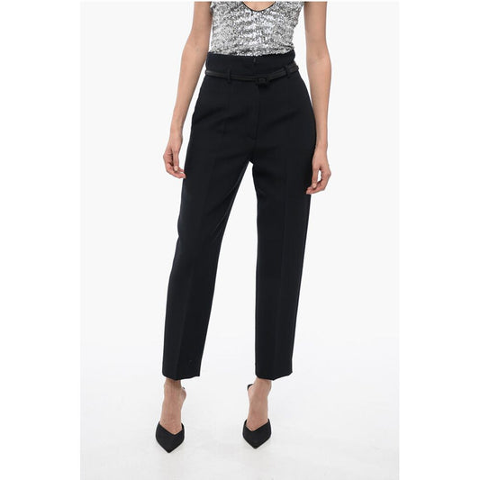 Dior Wool-blended Pleated Pants with Belt