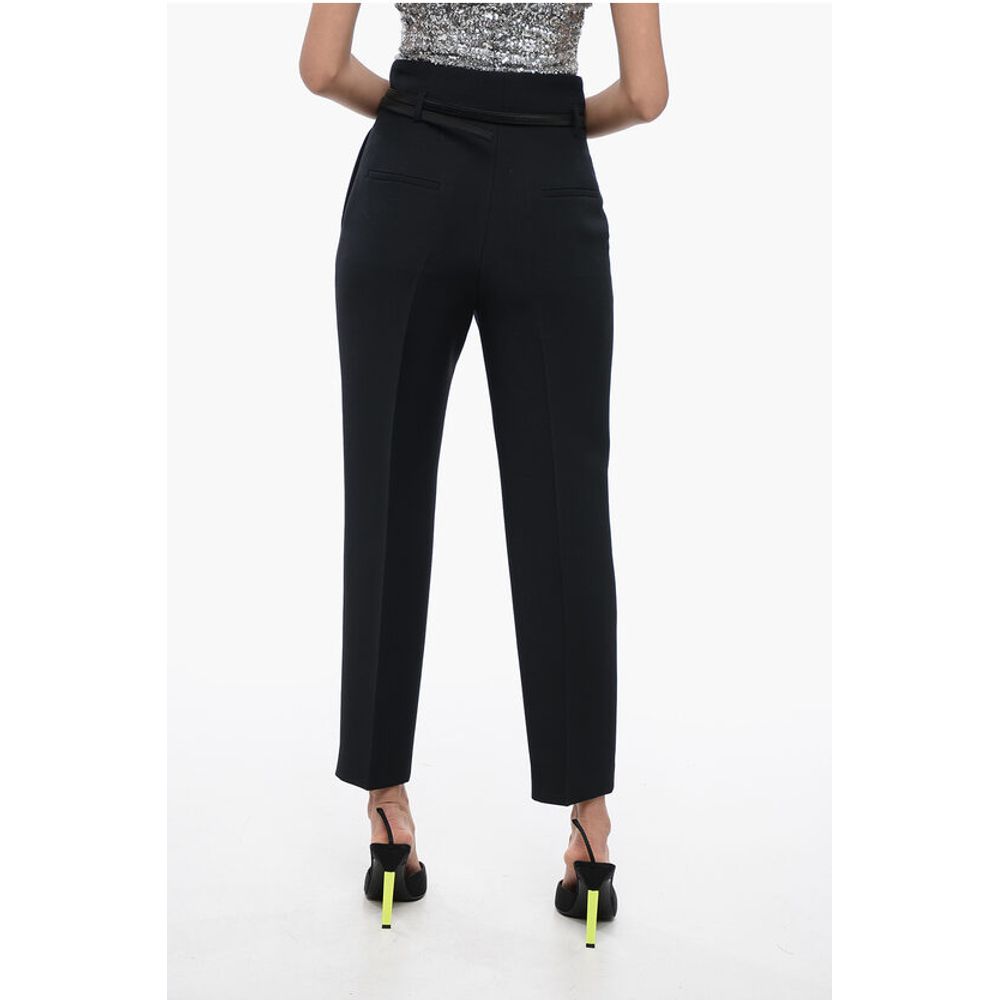 Dior Wool-blended Pleated Pants with Belt