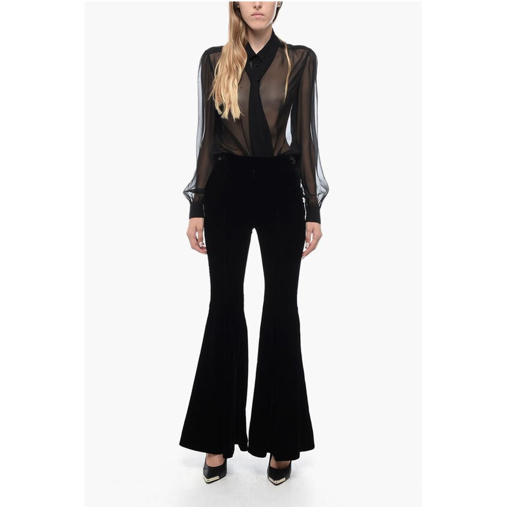 Saint Laurent Velvet Flared Pants