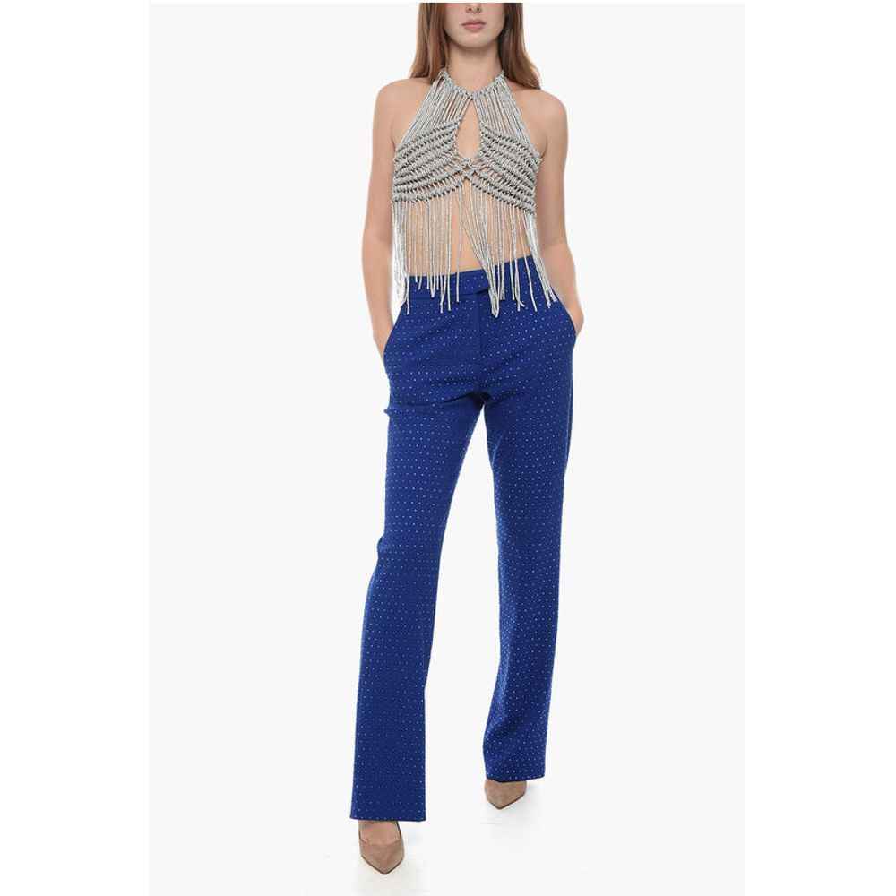 The Andamane Straight-Fit Pants with Swarovski Application