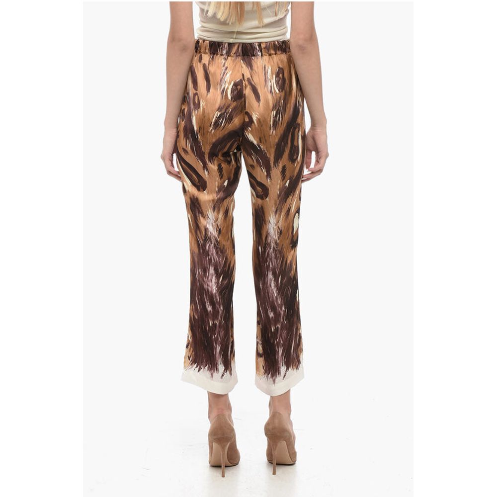 Marni High-waisted Flared Pants with Graphic Print