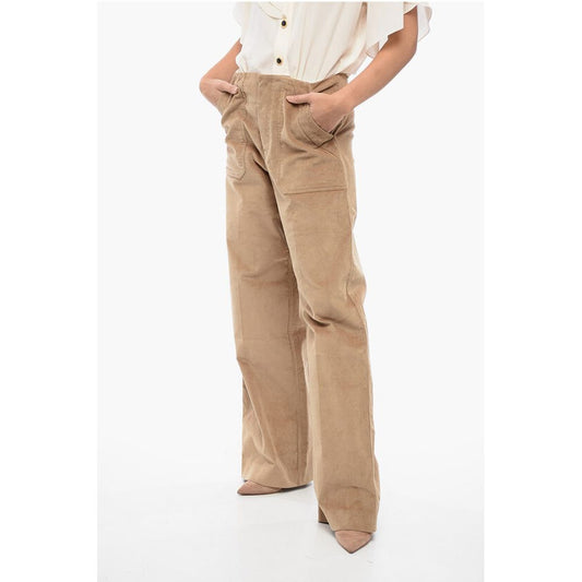 Moncler Corduroy Carpenter Pants with Logo Application