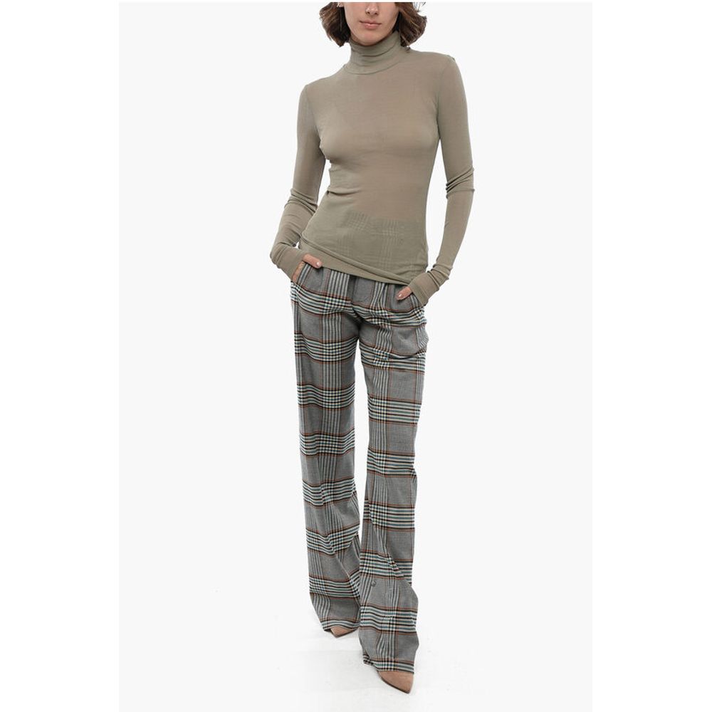 Ami Alexandre Mattiussi Ribbed Sheer Effect Top with Turtleneck