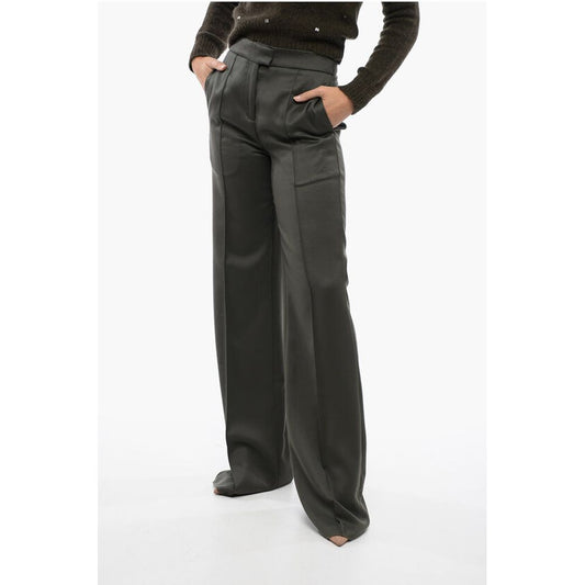 SA SU PHI Wool Wide-Leg Pants with High Waist