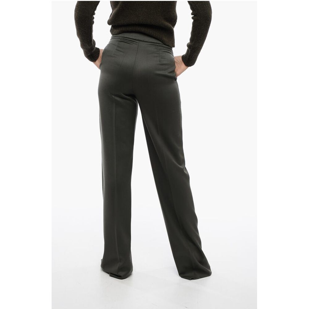 SA SU PHI Wool Wide-Leg Pants with High Waist