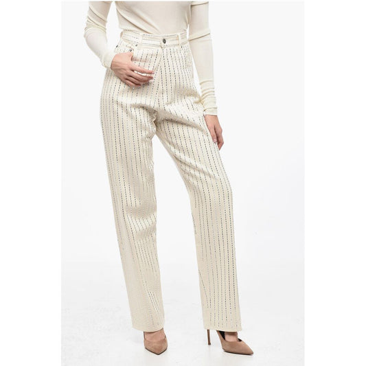 Golden Goose 5 Pocket High-waisted Pants with Micro-studs All-Over