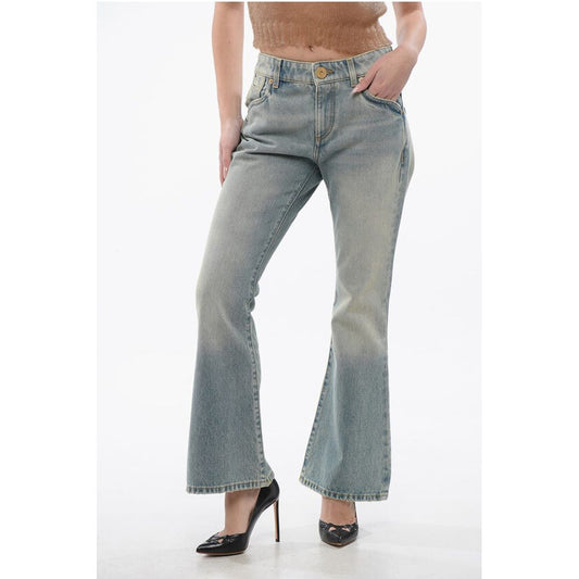 Balmain Vintage Washed Cropped Fit Bootcut Denims