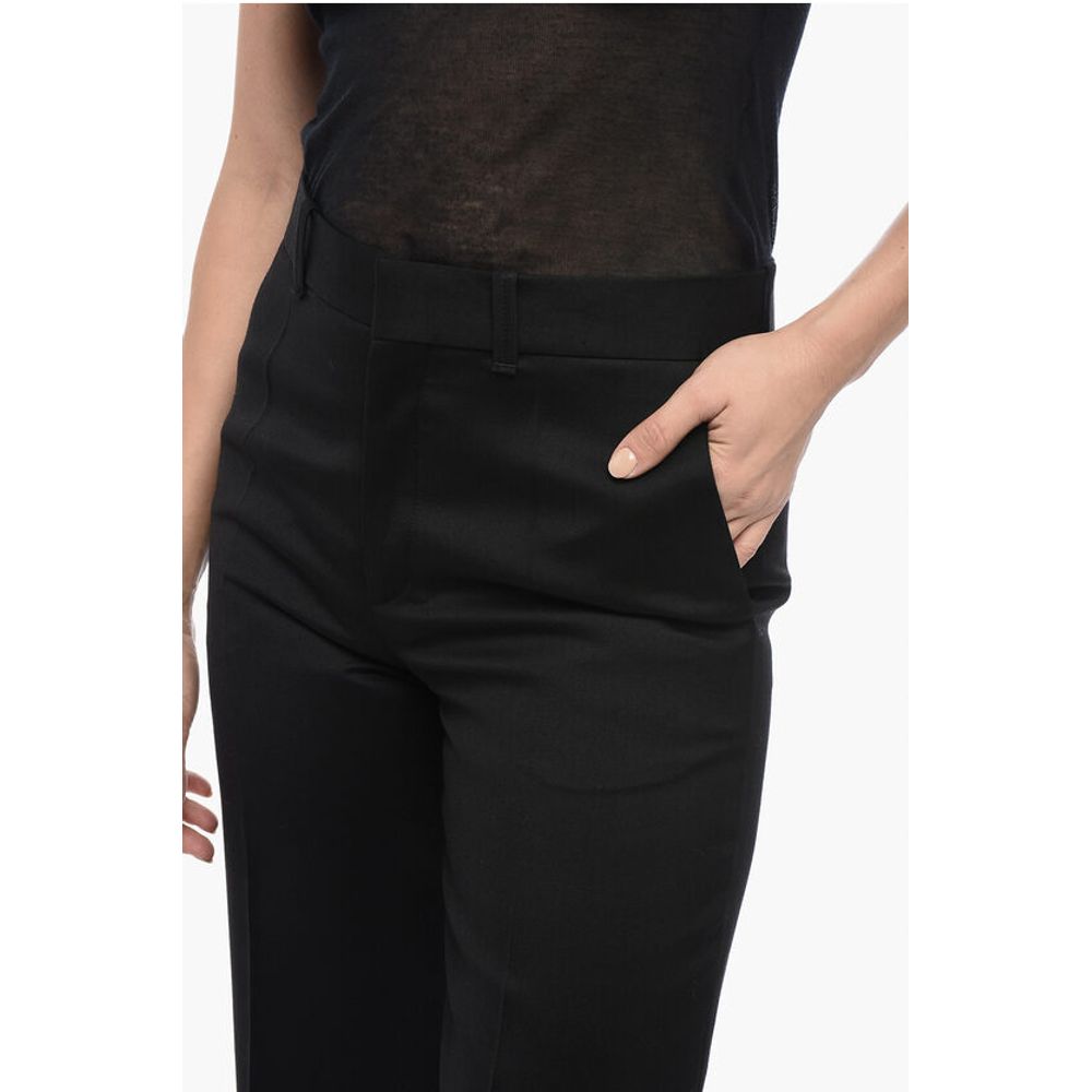 Chloé High-Waisted Flare-Fit Wool Pants